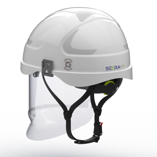 Electrically insulating helmet with face shield (movable), white 6