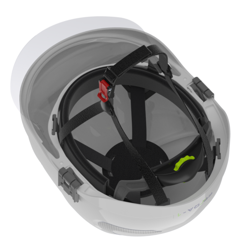 Electrically insulating helmet with face shield (movable), white 8
