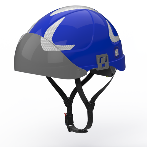 Electrically insulating helmet with face shield (movable), Class 2, ATPV 36 cal/cm2, blue 3