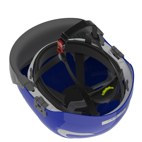 Electrically insulating helmet with face shield (movable), Class 2, ATPV 36 cal/cm2, blue 4