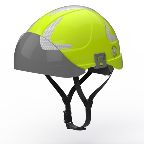 Electrically insulating helmet with face shield (movable), Class 2, ATPV 36 cal/cm2, Hi-Vis 3