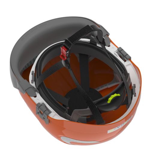 Electrically insulating helmet with face shield (movable), Class 2, ATPV 36 cal/cm2, orange 4