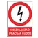 Znak na płycie PVC - NIE ZAŁĄCZAĆ PRACUJĄ LUDZIE, 148x210 mm