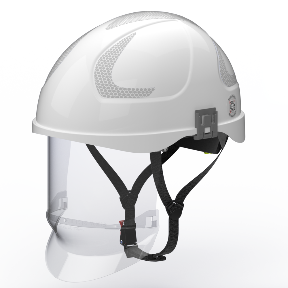 Sield Helmet Electrically insulating helmet with face shield (movable), white - Hubix