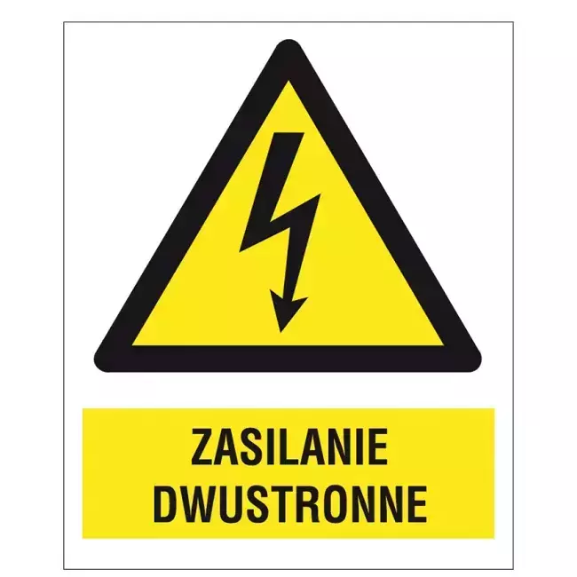 Sign on PVC board - DOUBLE-SIDED POWER SUPPLY, 148x210 mm 1