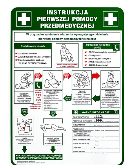 Instructions - First Aid, 25 x 35 cm 1