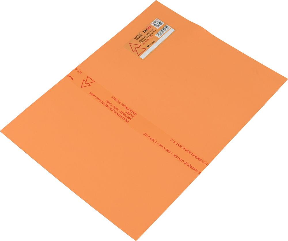 Elektroizolacyjna płachetka, klasa 0, 500 x 400 mm, do 1 kV AC / 1,5 kV DC 1