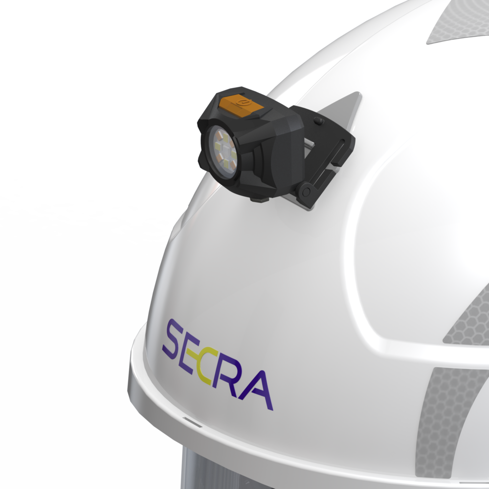 Flashlight with a helmet handle 1