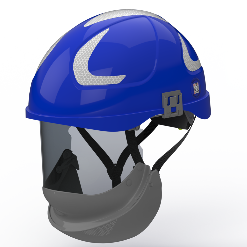 SECRA-2 electrically insulating helmet Class 0 with face shield APTV 36/ELIM 28, APC2, blue 1
