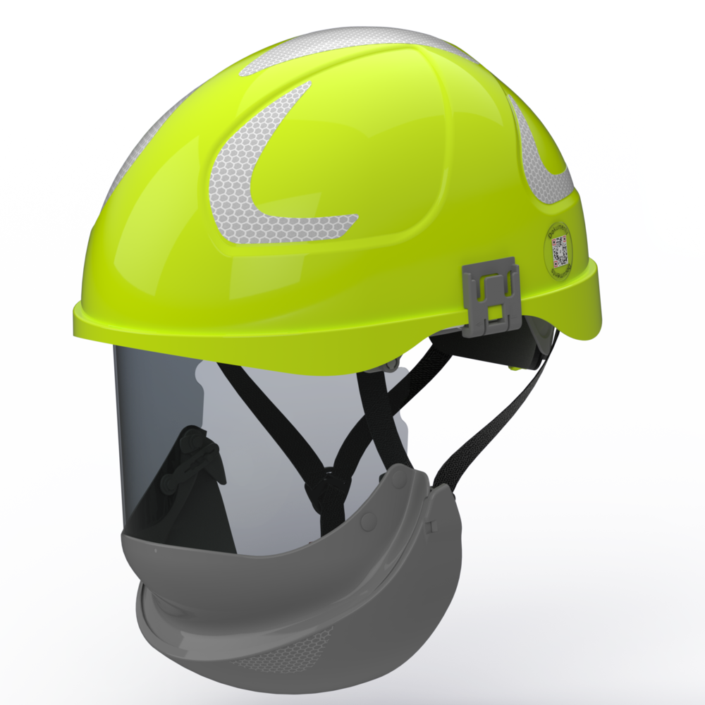 SECRA-2 Hełm elektroizolacyjny Klasa 0 z osłoną twarzy APTV 36/ELIM 28, APC2, HI-VIS 1