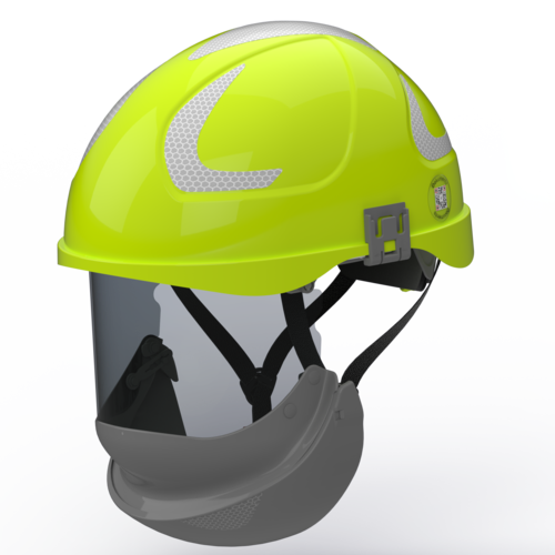 SECRA-2 Hełm elektroizolacyjny Klasa 0 z osłoną twarzy APTV 36/ELIM 28, APC2, HI-VIS 1