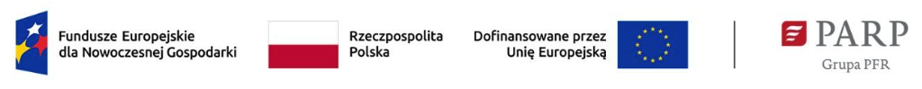 Loga UE Logotypy Fundusze Europejskie dla nowoczesnej gospodarki, Flaga Polski, Flaga Unijna, Logo PARP